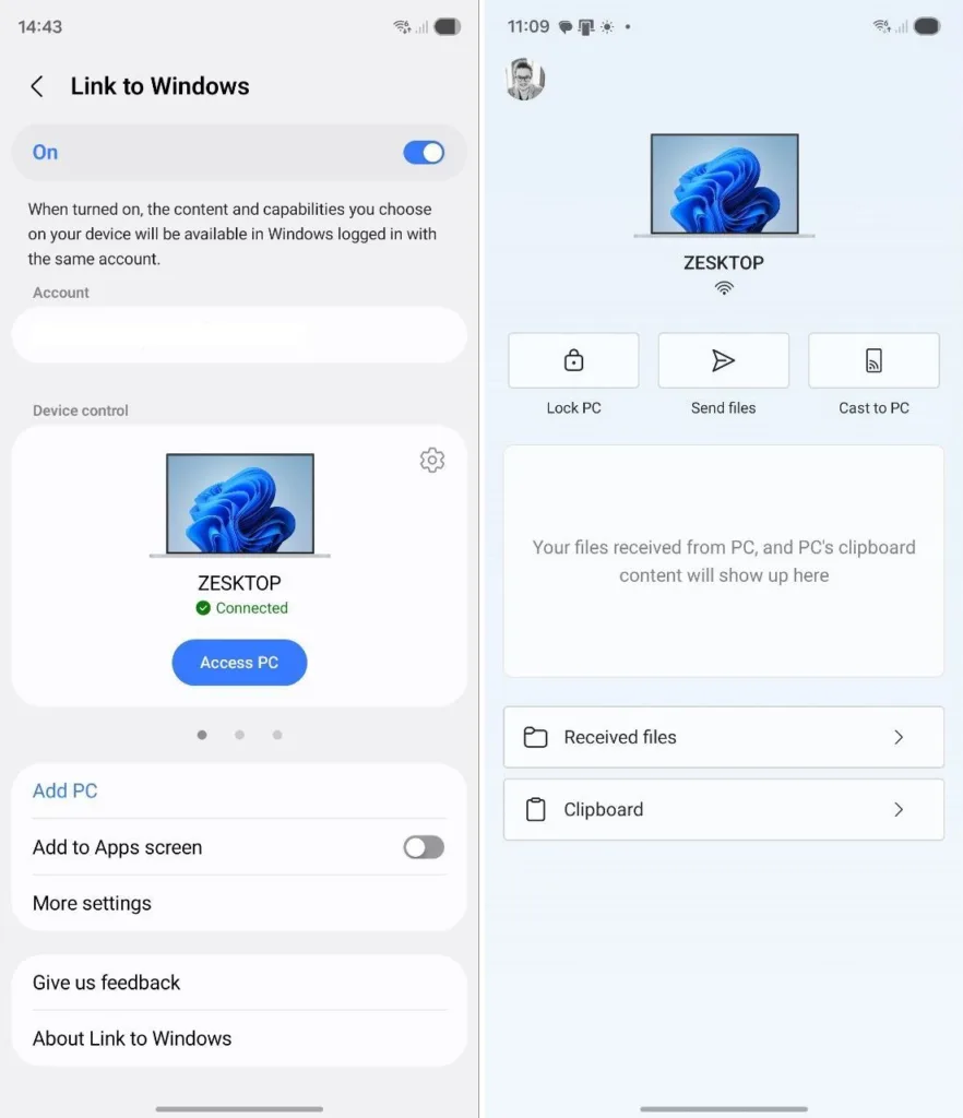 link to windows
