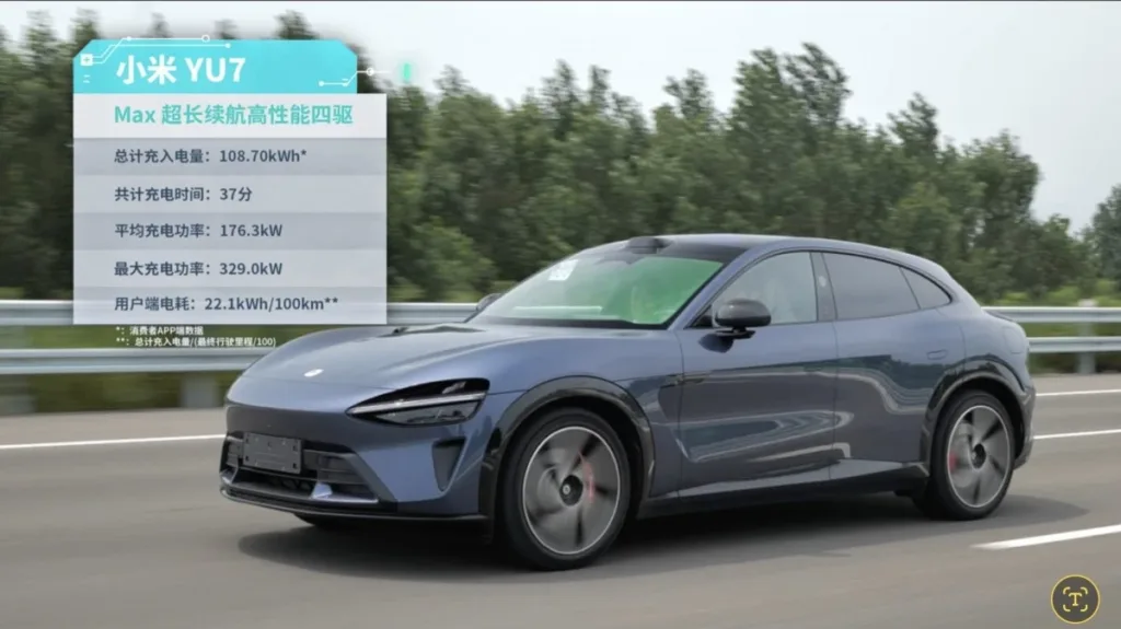 reálný dojezd suv Xiaomi YU7 Max 2