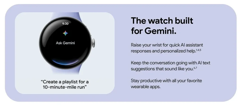 Google Pixel Watch 4 gemini