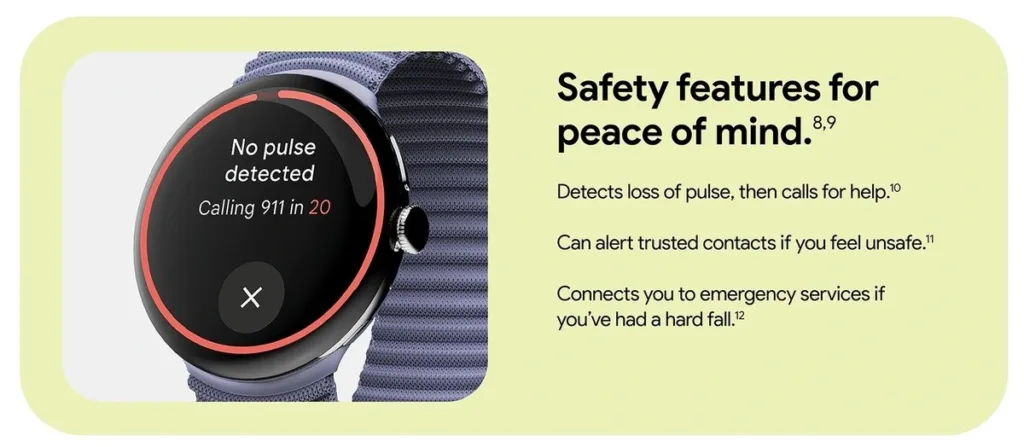 Google Pixel Watch 4 safety