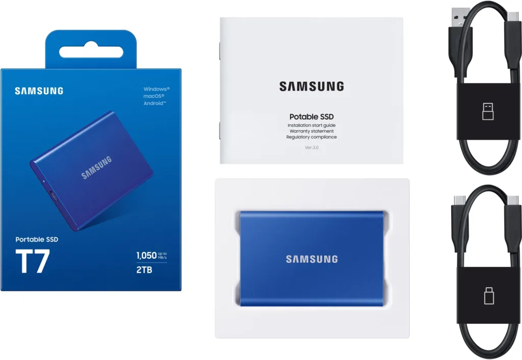 Samsung Portable SSD T7 2TB baleni