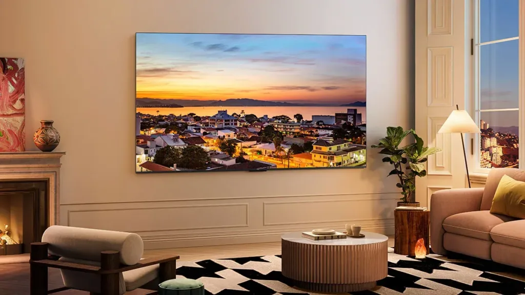 TCL 55P755 v luxusnim obyvacim pokoji