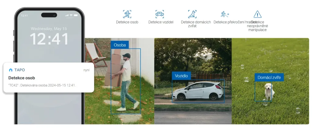 TP Link Tapo TC42 ai detekce moznosti