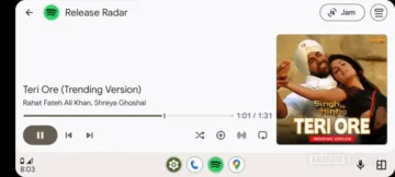 android auto spotify redesign prehravace svetly motiv