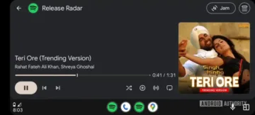 android auto spotify redesign prehravace tmavy motiv