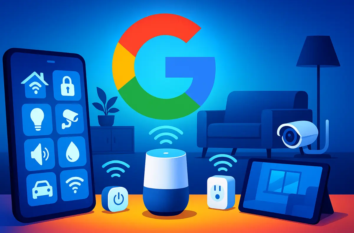google nest chytra domacnost animovana ilustrace