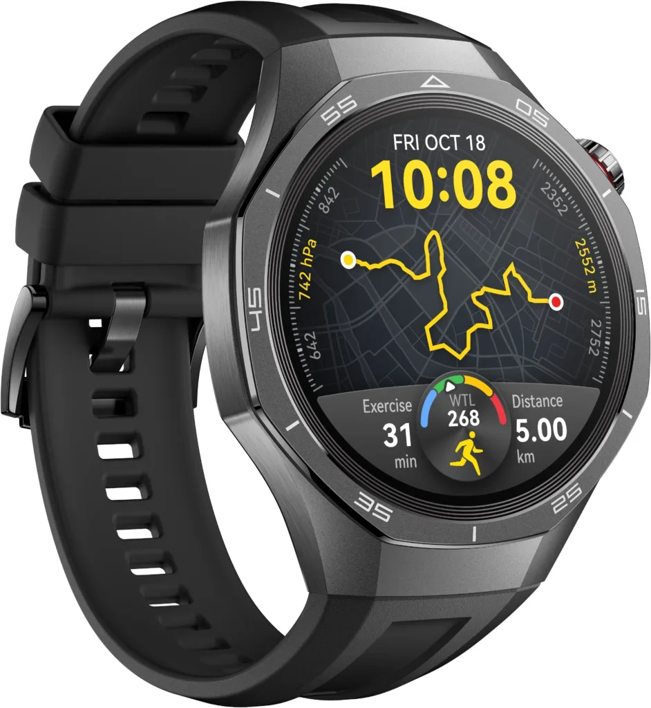 huawei watch gt5 pro cerna z boku