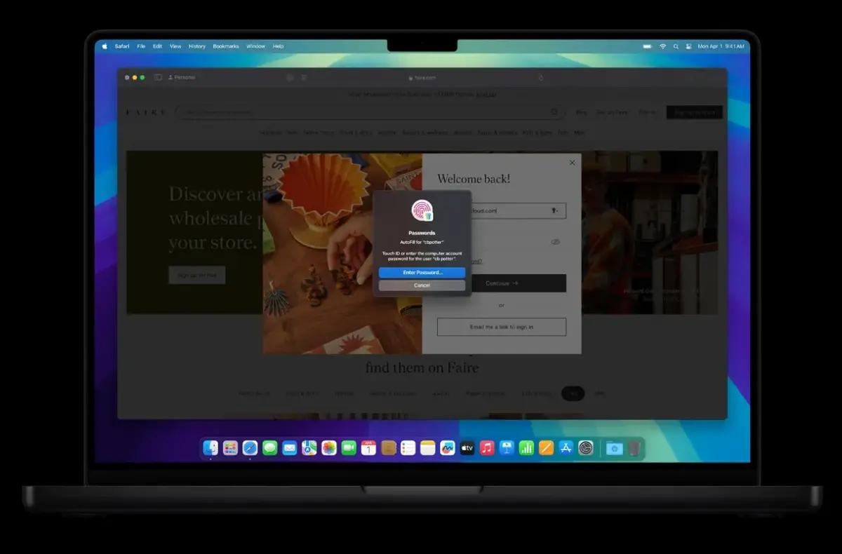 macbook pro autorizace