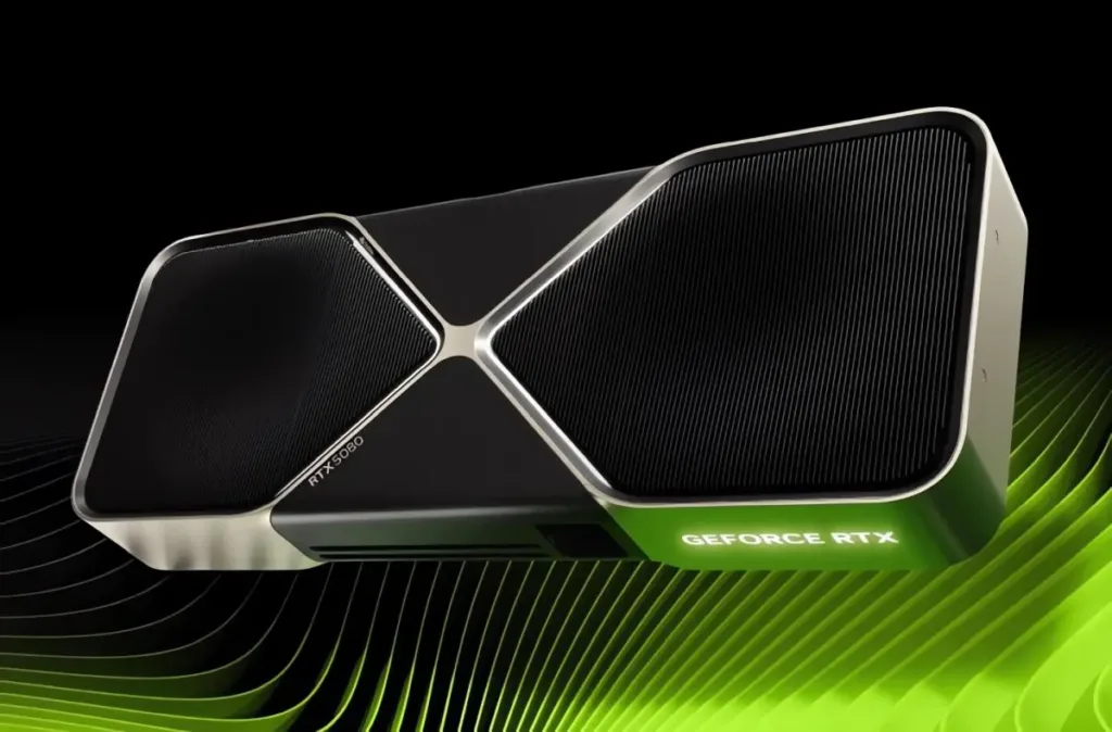 nvidia geforce rtx 5080 oficialni founders edition propagacni render