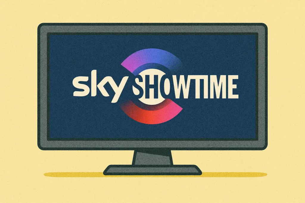 skyshowtime na televizi ilustrace