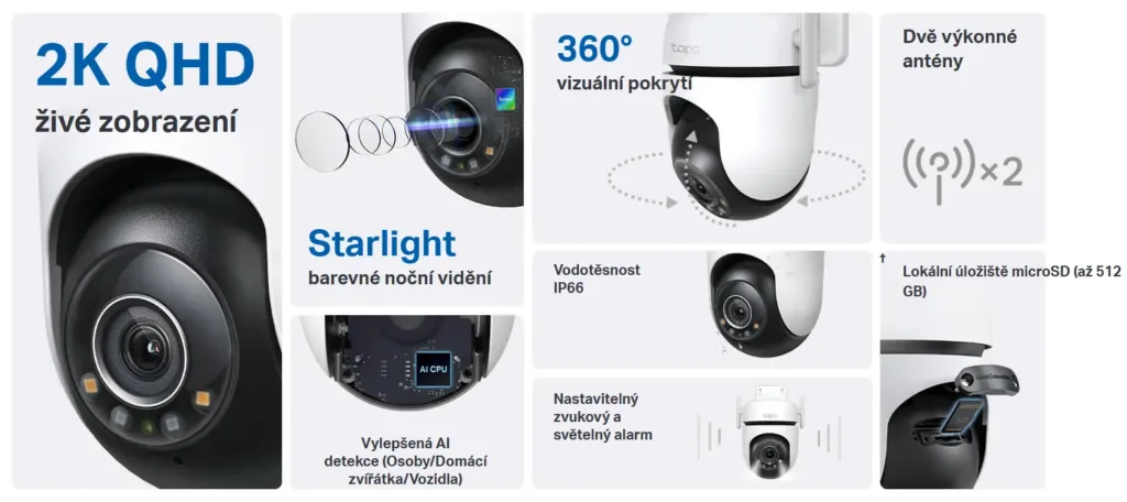 tp link tapo c520ws specifikace souhrn
