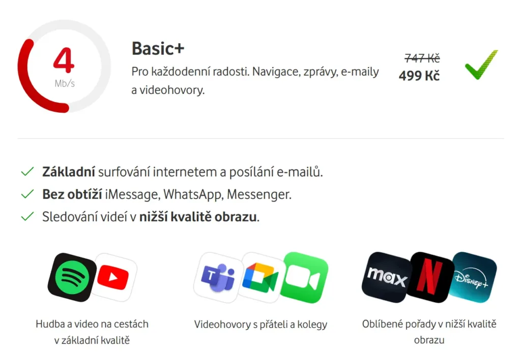 vodafone tarif basic plus prehled