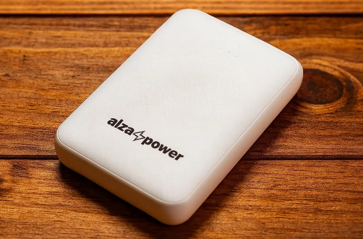 AlzaPower Onyx 5000mAh bila na stole