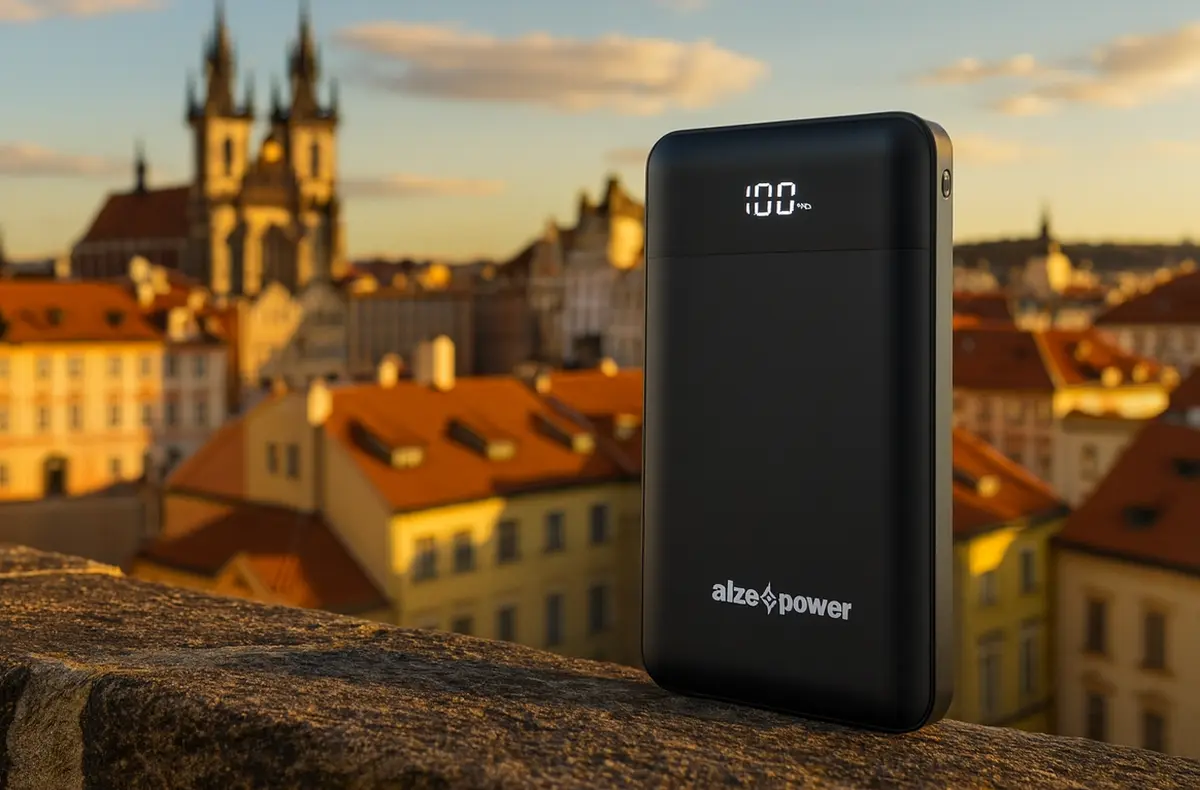 AlzaPower Parade 10000mAh Power Delivery na zidce s pamatkami