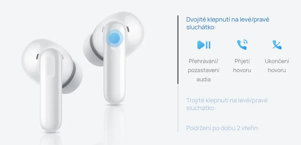 Huawei FreeBuds SE 4 ovladani popis