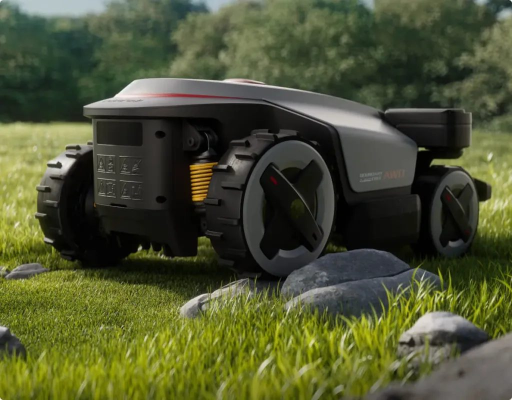Roborock RockMow Z1 prejizdi pres kameny
