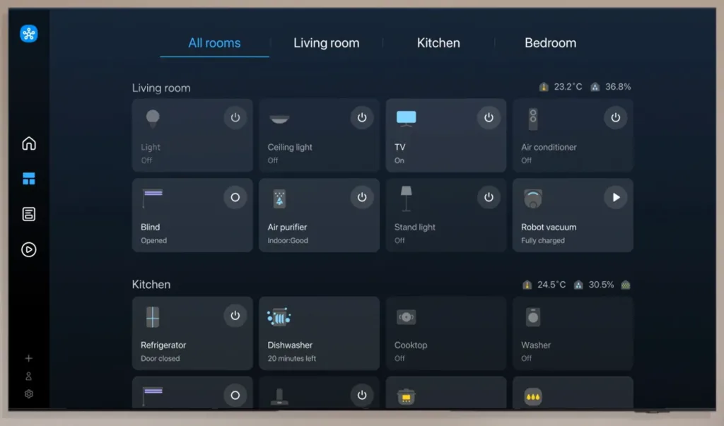 Samsung QE55S90F smartthings