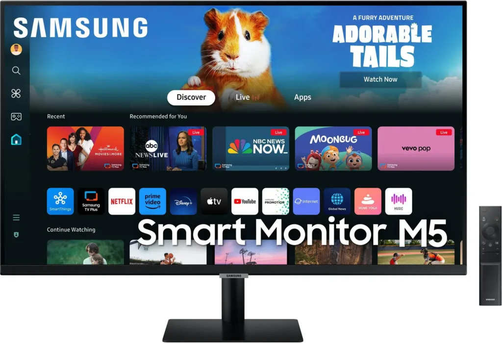 Samsung Smart Monitor M50D 32 render zepredu s ovladacem