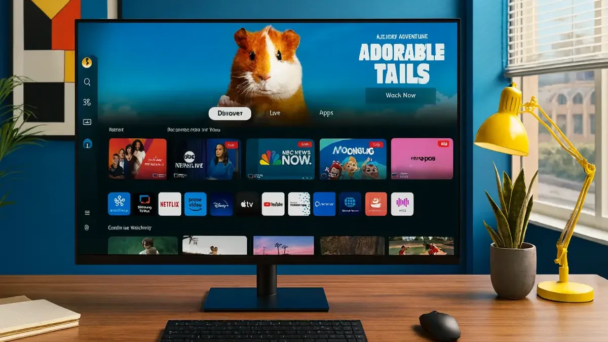 Chytrý 32″ monitor Samsung teď stojí jen 5 tisíc. Má operační systém s aplikacemi a streamovacími službami