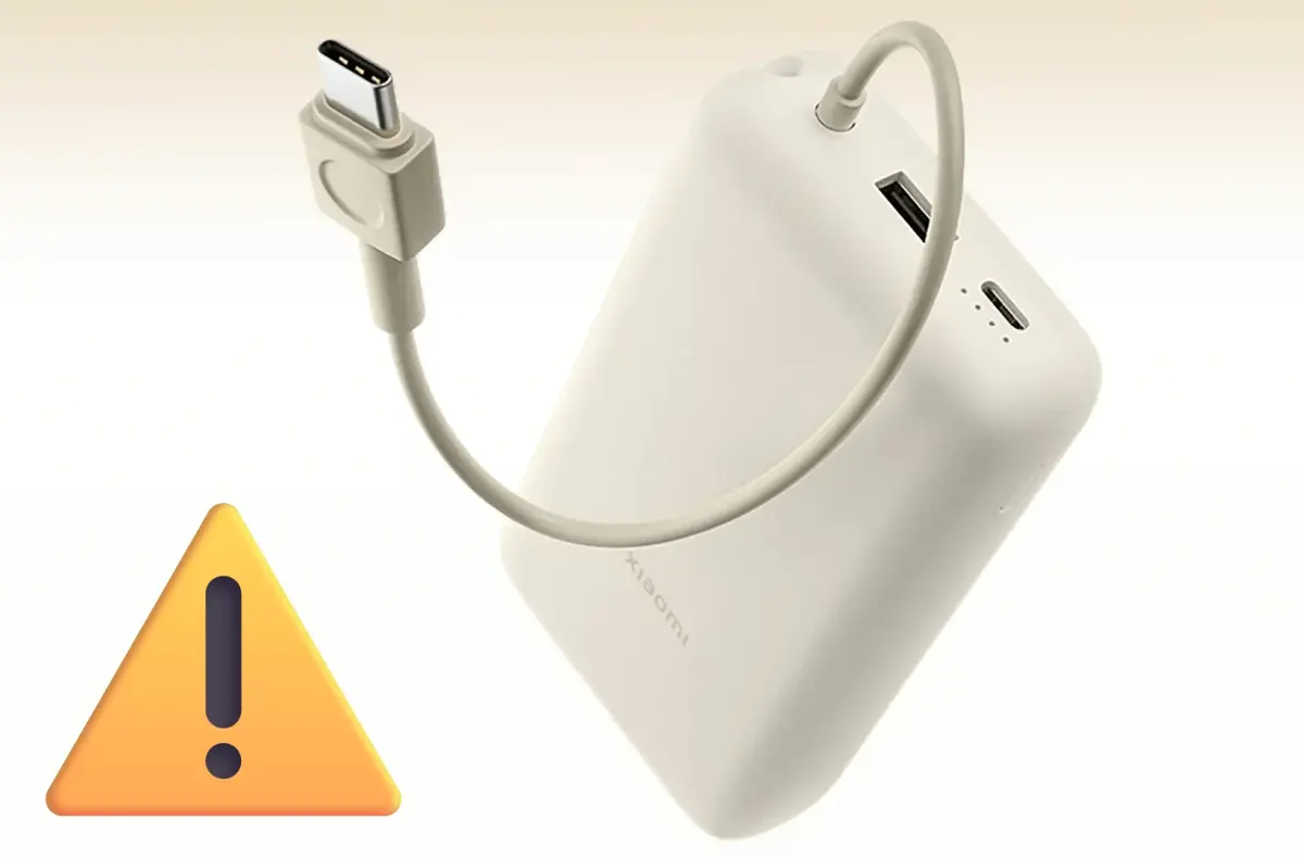 Xiaomi 33W Power Bank 20000mAh Integrated Cable bezova svolavaci akce ilustrace