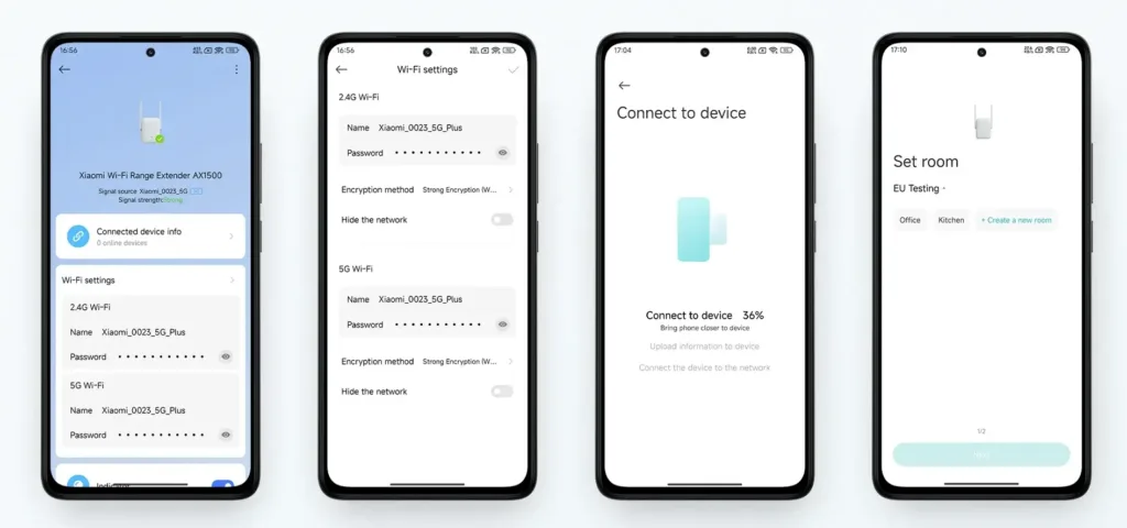 Xiaomi Wi Fi Range Extender AX1500 aplikace nastaveni 1