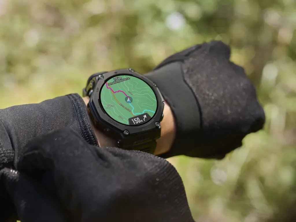amazfit t rex 3 pro na ruce mapy