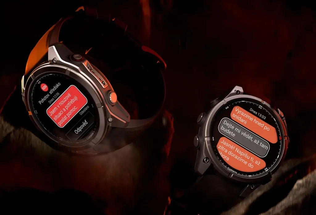 garmin fenix 8 pro sos funkce cestina