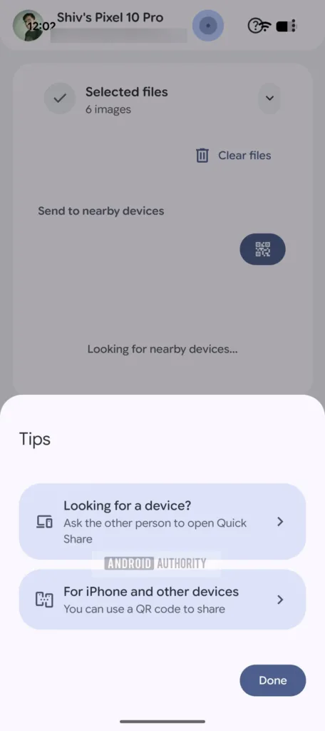 Quick Share pro iPhone