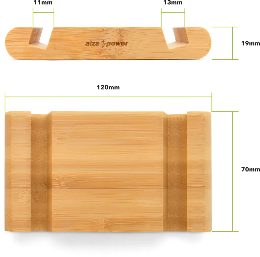 AlzaPower Bamboo Stand Essential rozmery