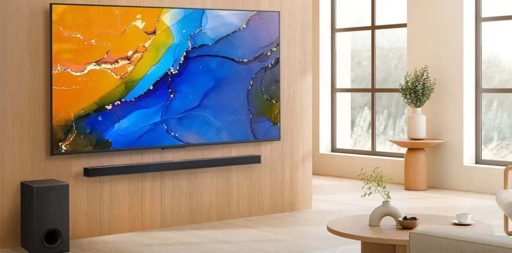 LG 65QNED82A6B na stene ilustrace