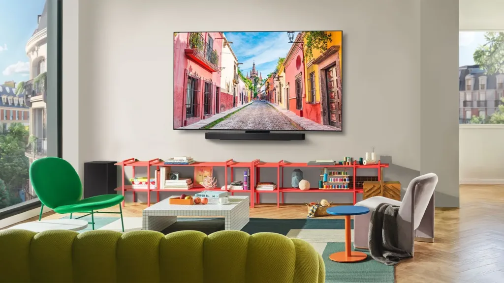 LG OLED77C54 v obyvaku zepredu