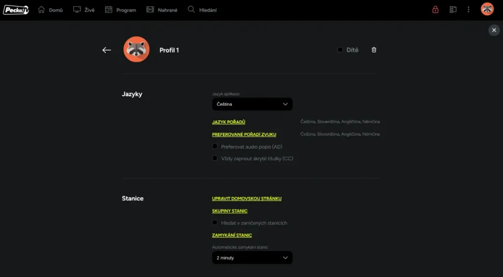 Pecka.TV nastaveni 4