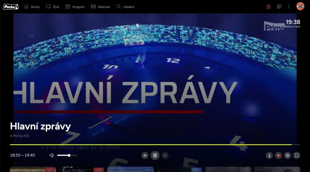 Pecka.TV prehravac