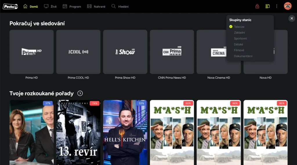 Pecka.TV rozhrani 3