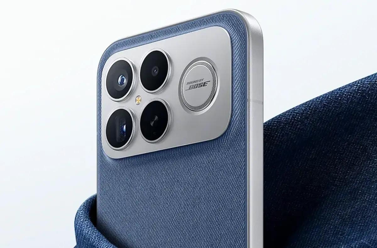 Redmi K90 Pro Max dzinova zadni strana fotoaparaty a bose reproduktor