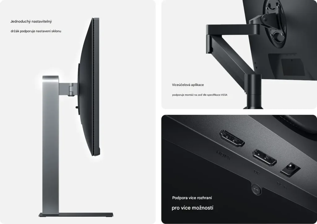 Redmi Monitor A24 2026 Multi Function Stand Edition montaz a konektivita preklad