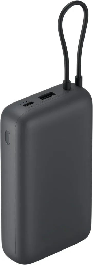 Xiaomi 22.5W Power Bank 20000mAh Integrated Cable GL Dark Gray design