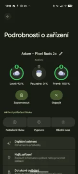 google pixel buds 2a podrobnosti o zarizeni