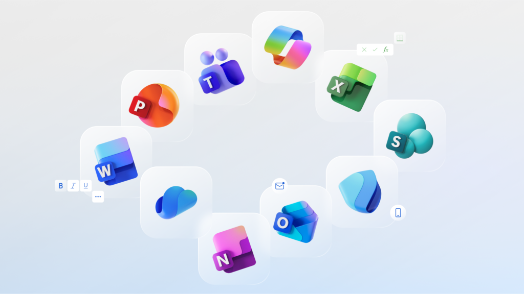 microsoft 365 nove ikonky 2025 redesign
