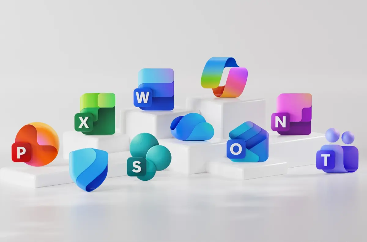 microsoft office nove ikonky na pilirich 2025 redesign
