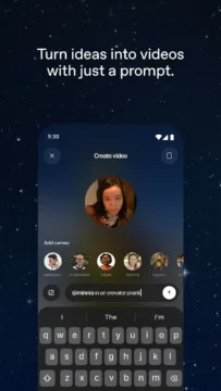 openai sora aplikace screenshot turn ideas