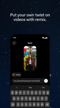 openai sora aplikace screenshot videos with remix