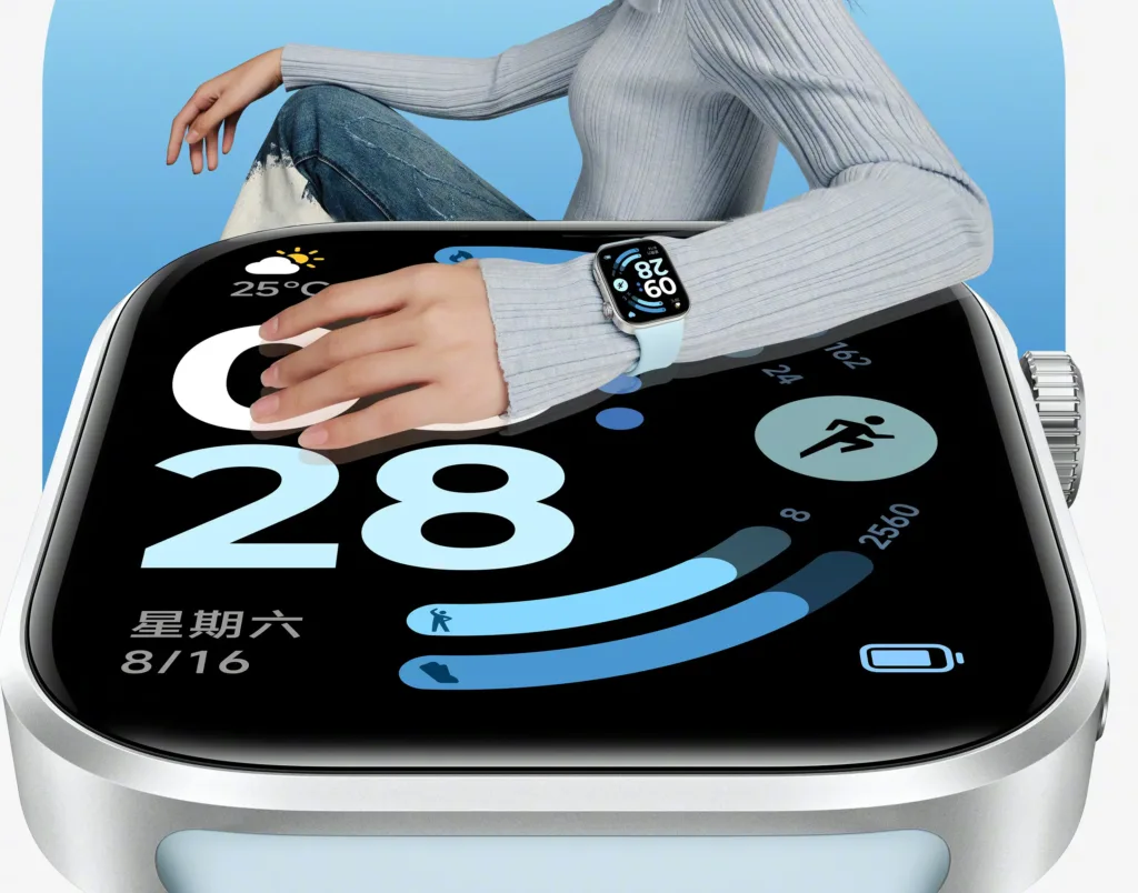 xiaomi redmi watch 6 modra displej