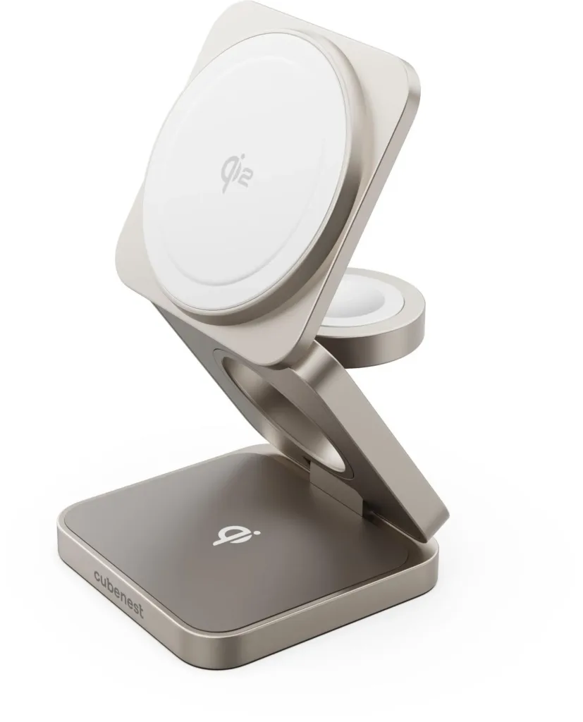 CubeNest Qi2 SQ312 Pro Titanium render bez zarizeni