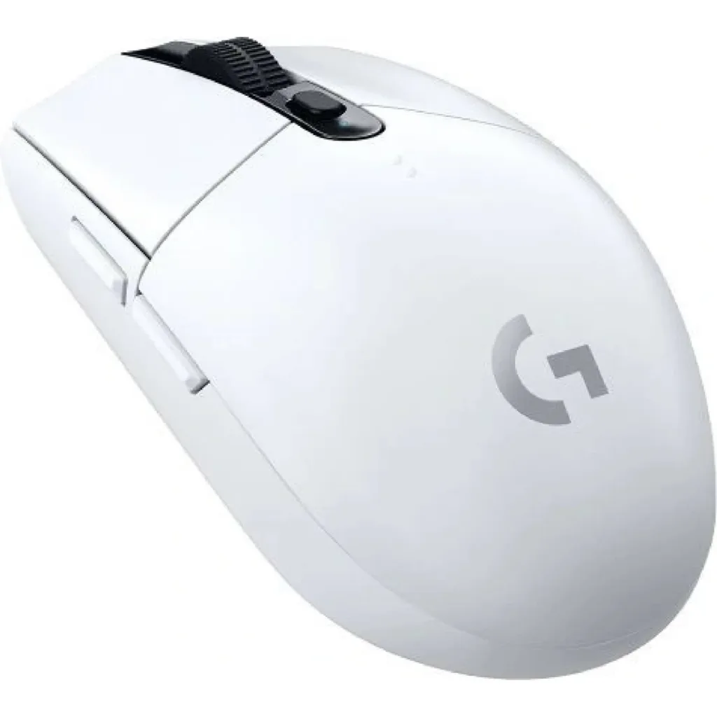 Logitech G305 Lightspeed Wireless Gaming Mouse bila render ze strany