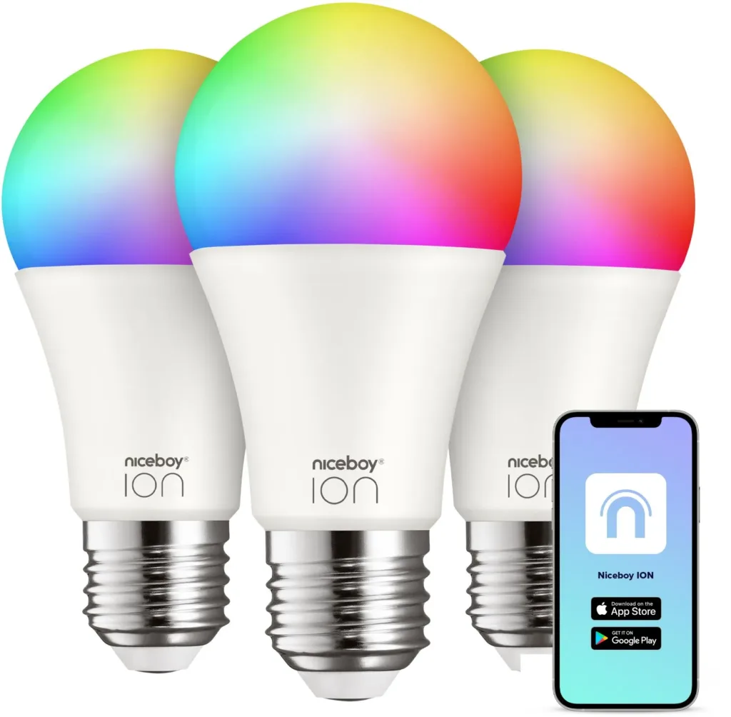 Niceboy SmartBulb RGB E27 9 W 3 kusy render