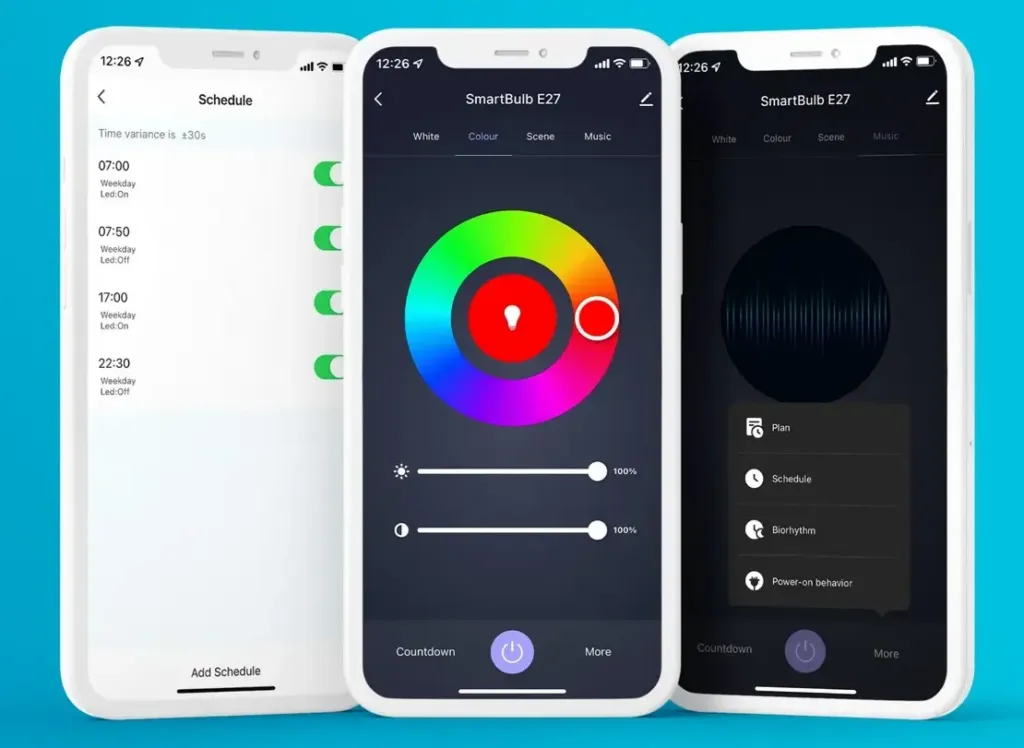 Niceboy SmartBulb RGB E27 9 W ovladani aplikaci
