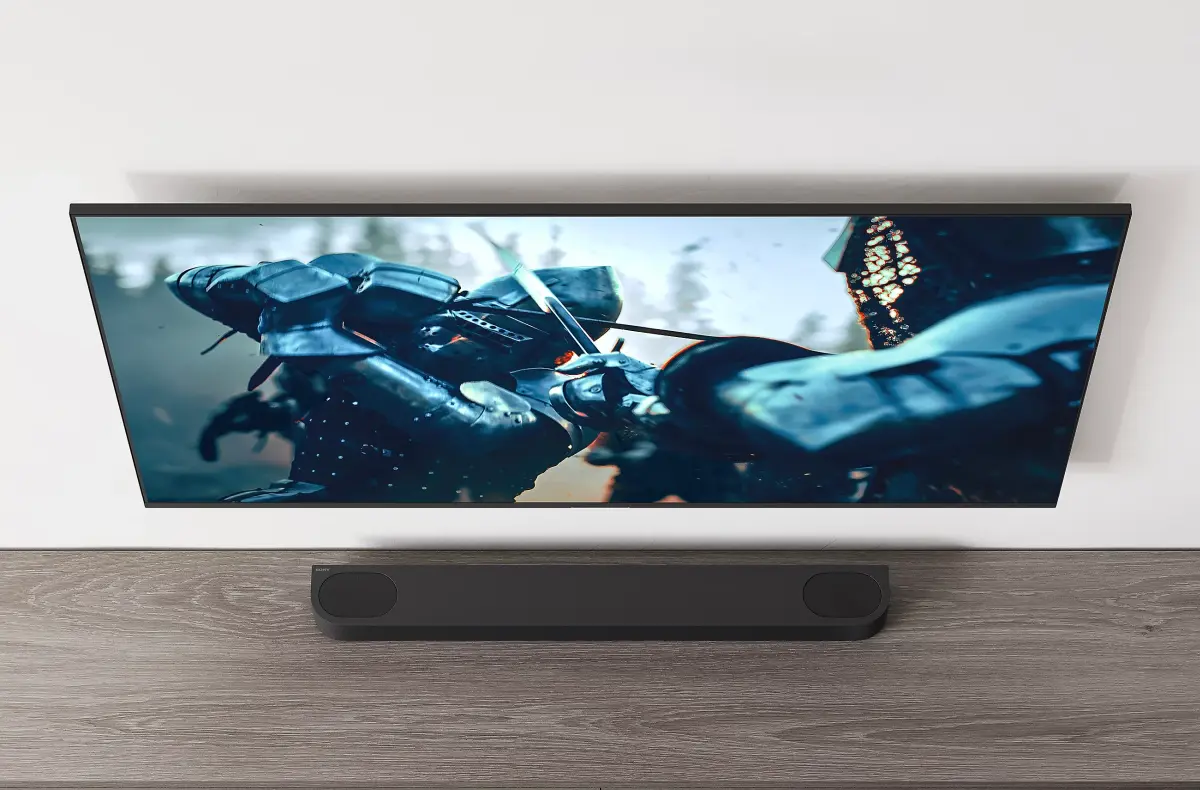 Sony Bravia Theatre Bar 6 u televize pohled shora