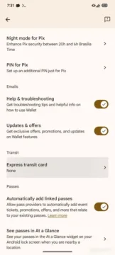 penezenka google express transit card