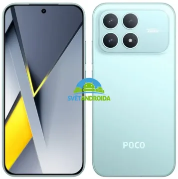 poco f8 pro modra render svetandroida logo